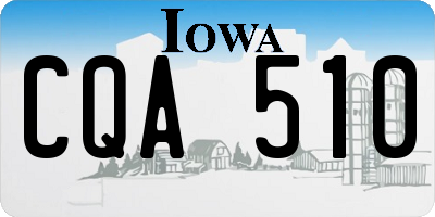 IA license plate CQA510