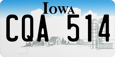 IA license plate CQA514