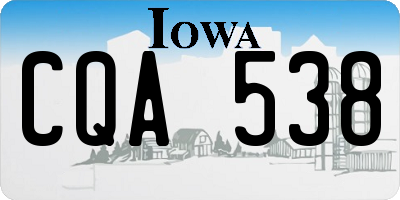 IA license plate CQA538