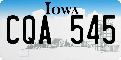 IA license plate CQA545