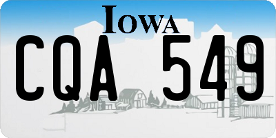 IA license plate CQA549