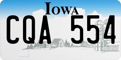 IA license plate CQA554