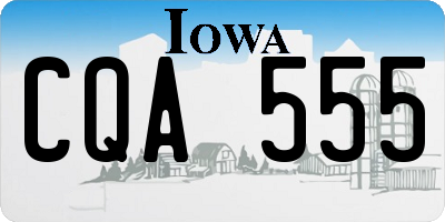 IA license plate CQA555