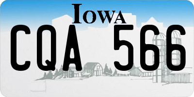 IA license plate CQA566