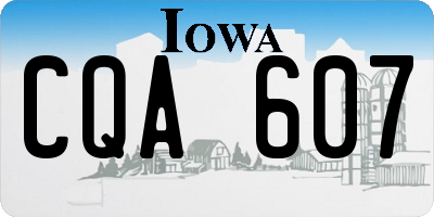 IA license plate CQA607
