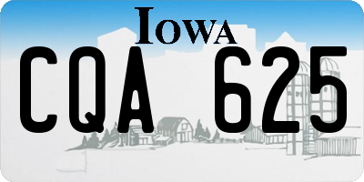 IA license plate CQA625