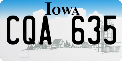 IA license plate CQA635