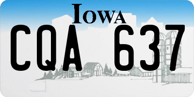 IA license plate CQA637