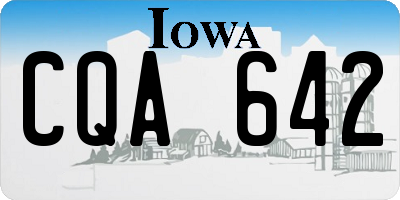 IA license plate CQA642