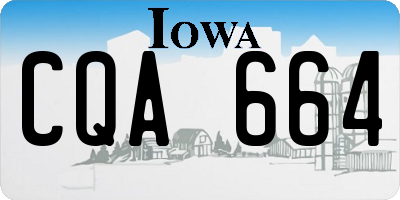 IA license plate CQA664