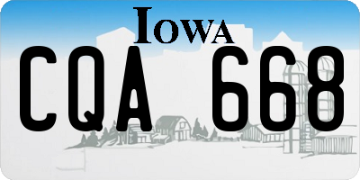 IA license plate CQA668