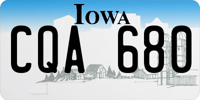 IA license plate CQA680