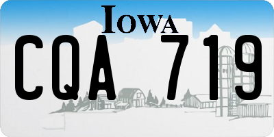 IA license plate CQA719