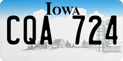IA license plate CQA724