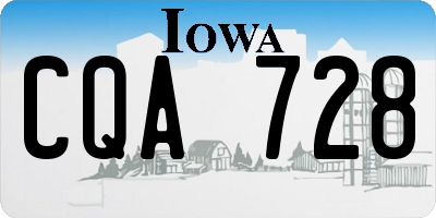 IA license plate CQA728