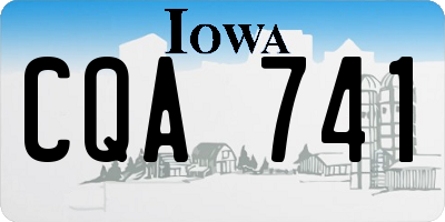 IA license plate CQA741