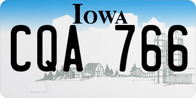 IA license plate CQA766