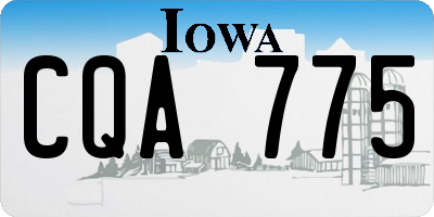 IA license plate CQA775