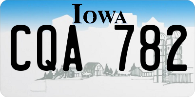 IA license plate CQA782