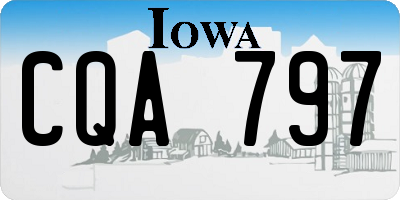 IA license plate CQA797