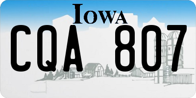 IA license plate CQA807