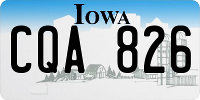 IA license plate CQA826