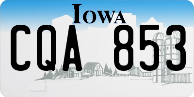 IA license plate CQA853