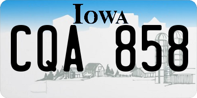 IA license plate CQA858