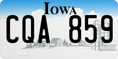 IA license plate CQA859