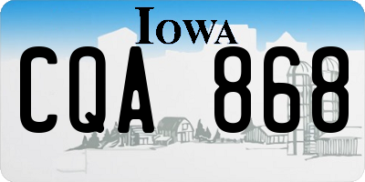 IA license plate CQA868