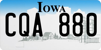 IA license plate CQA880
