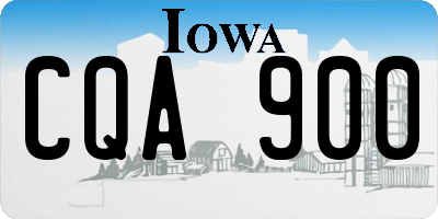 IA license plate CQA900