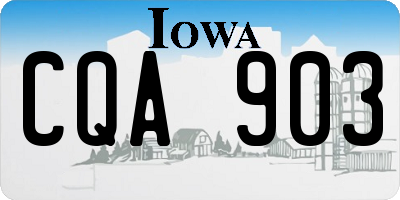 IA license plate CQA903
