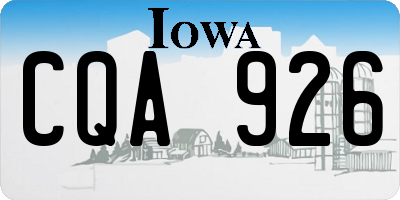 IA license plate CQA926