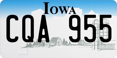 IA license plate CQA955
