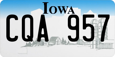 IA license plate CQA957