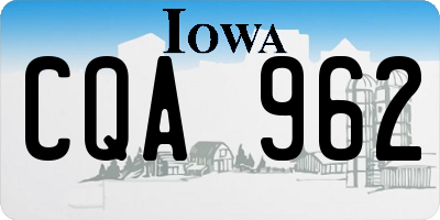 IA license plate CQA962