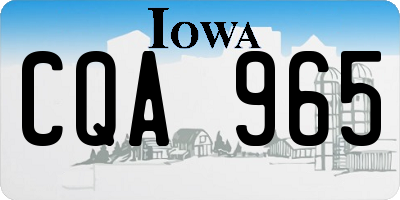 IA license plate CQA965