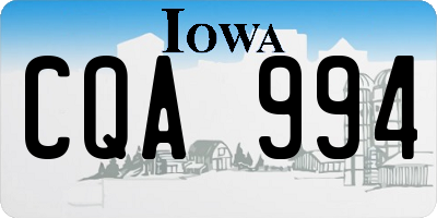 IA license plate CQA994