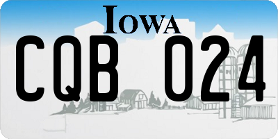 IA license plate CQB024