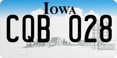 IA license plate CQB028