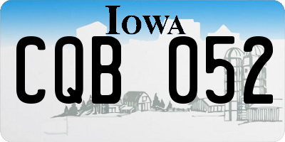 IA license plate CQB052