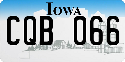 IA license plate CQB066