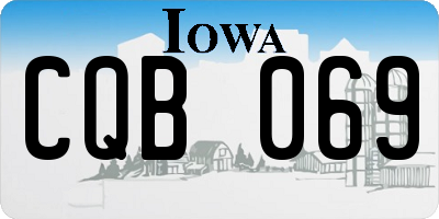 IA license plate CQB069