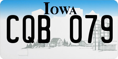 IA license plate CQB079
