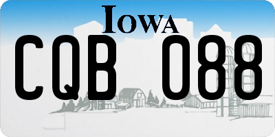 IA license plate CQB088
