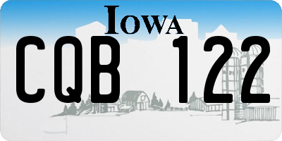 IA license plate CQB122