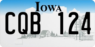 IA license plate CQB124
