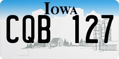 IA license plate CQB127