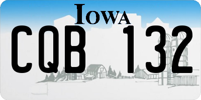 IA license plate CQB132